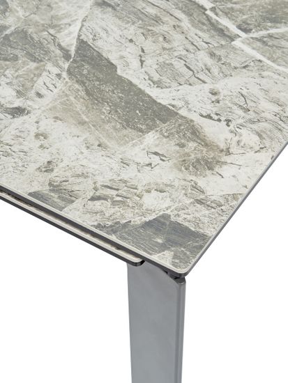 Стол CORNET 120 ITALIAN DARK GREY Серый мрамор глянцевый, керамика/grey