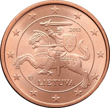 1 евроцент 2015 Литва (1 euro cent)