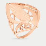 Женское кольцо из розового золота 585 пробы без вставки (арт. 4092А)