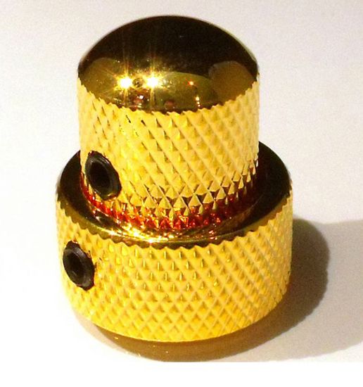 NC002-GD Ручка потенциометра, двойная, золото, Paxphil