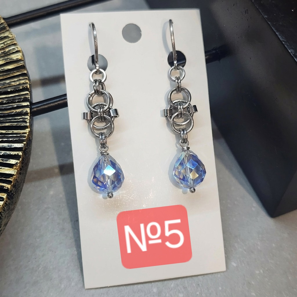 Набор материалов для серёг "Маркиза", кольчужное плетение МК