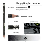 Карандаш ч/г 3,5мм "HappyGraphix Jumbo. Start Up" 4В (Альт)