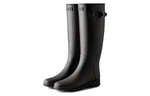 HUNTER Refined Waterproof Rain Boots Women"s Black