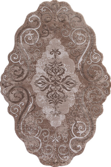 Ковер 00858A - BROWN / BROWN - Прямоугольник - коллекция SAFIR размер 78*150 см