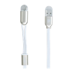 Кабель USB REMAX Gemini 2in1 micro-Iphone 1M, 2.1A RC-025t белый