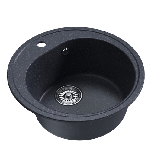 Мойкa ML-GM11 КОМФОРТ круглая, антрацит (343), 500мм (глуб. чаши 180)