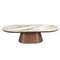 Журнальный стол 2160 из керамики в мраморной отделке и ореха