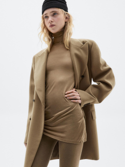 Massimo Dutti Легинсы из трикотажной смеси шелка - Limited Edition, бежевый