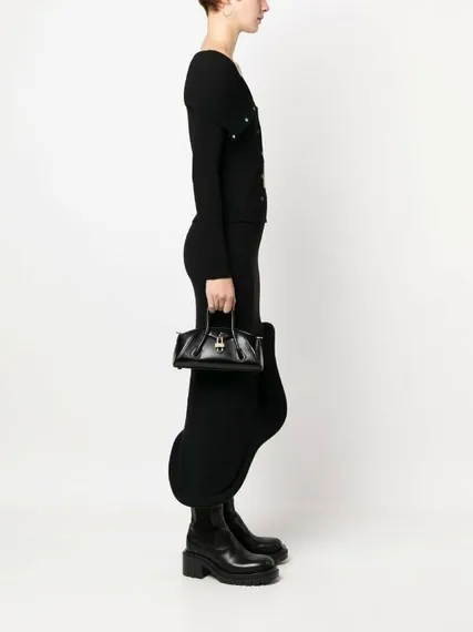 Кожаная сумка через плечо Givenchy Antigona Stretch Mini черный