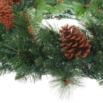 Венок декоративный «Лесная метель» d- 60 см, ПВХ+леска, шишки (110 Веток)