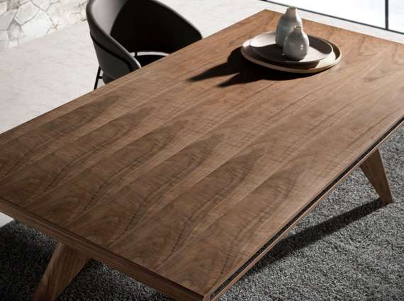 Обеденный стол 1403T /1080 из ореха с зеркальной вставкой