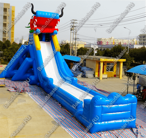 Коммерческий надувной батут "Дракон из поднебесной" 30*12*11 м