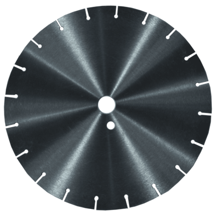 Корпус диска алмазного стальной под напайку сегментов для резки бетона. Вырез "Ключ"
