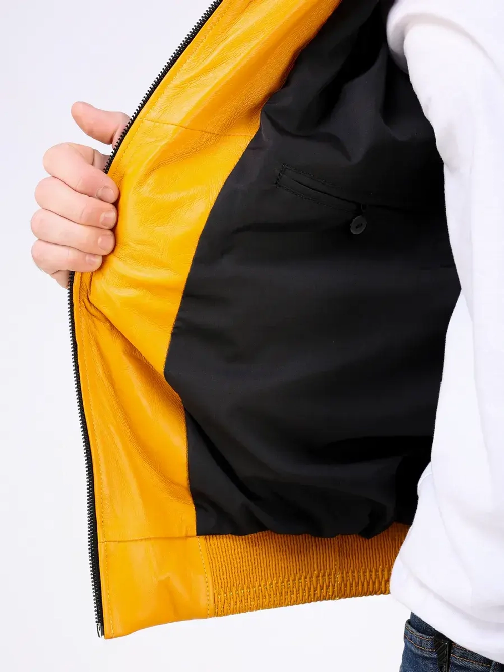 Кожаная куртка демисезонная Турция бомбер