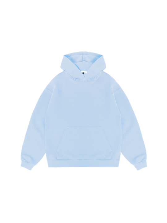 Худи оверсайз с начесом (голубой)