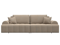 Диван прямой Лига-080, велюр SEVEN 729 бежевый, Велюр, 131114