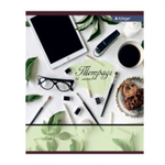 Тетрадь 36 л., А5, клетка, Alingar "Офис", скрепка, второй блок 60г/м2, мелованный картон (стандарт), 4 дизайна в пленке т/у