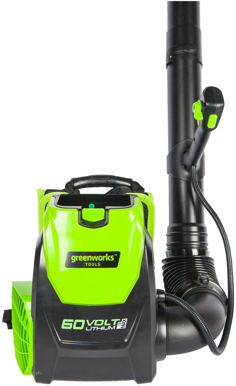 Воздуходувка ранцевая аккумуляторная GREENWORKS GD60BPB 60В,225км/ч,б/щ,без АКБ и ЗУ (2402307)