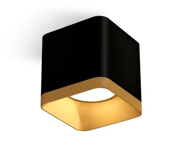 Комплект накладного светильника 1*MR16 GU5.3 XS7806004 SBK/SGD черный песок/золото песок(C7806, N7704)DIY System Complects Ambrella