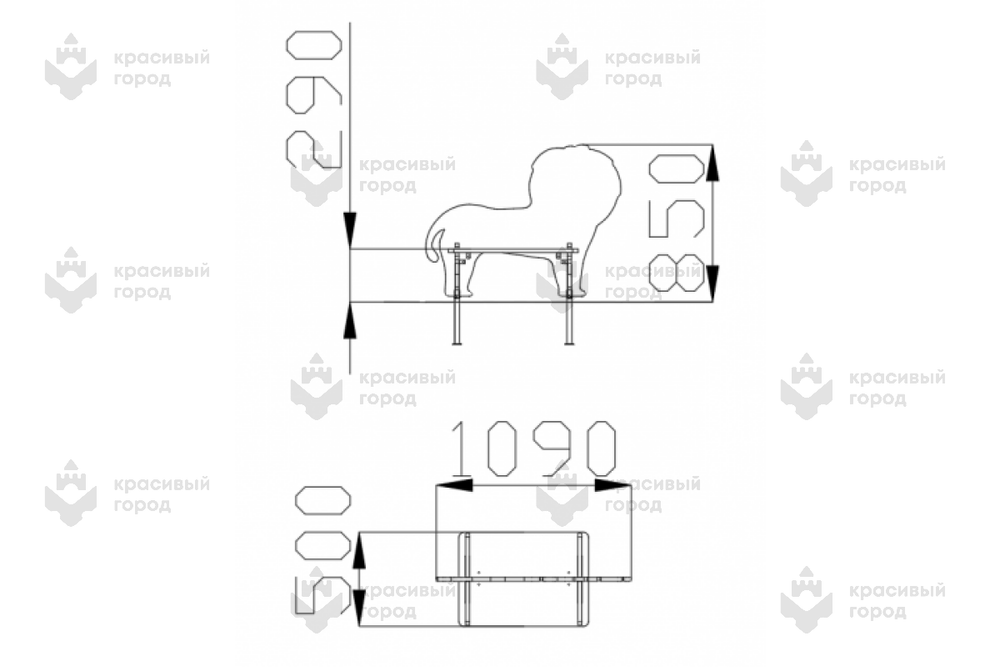 Скамья Львенок