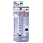 Мастурбатор вагина в тубе Buzzy с вибрацией (Цвет: черный с телесным)