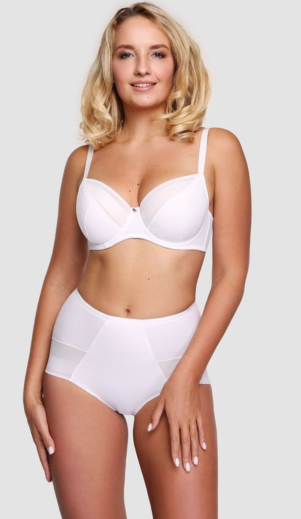 Трусики-макси с высокой линией талии (Размер: 52) (Цвет: пудровый)