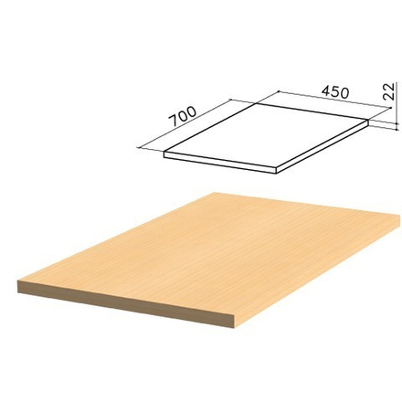 Крышка для тумбы приставной (код 640144, 640147) "Монолит", 450х700х22 мм, бук бавария, ТМ03.1