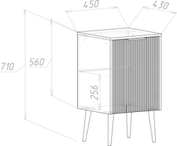 Тумба DIWO Краснодар 45x71x43 см, белая, ручка черная
