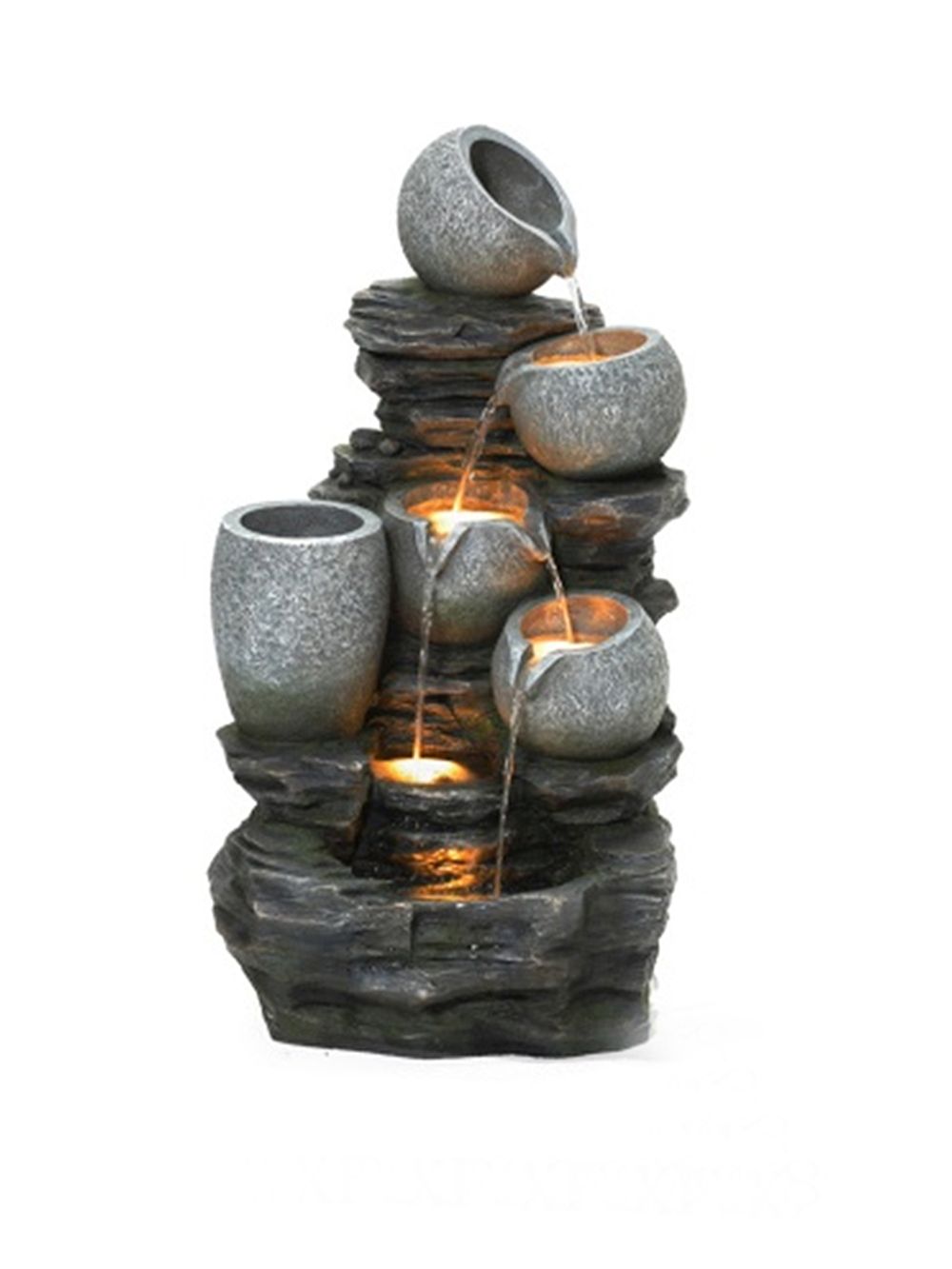 Waterfall Фонтан декоративный с подсветкой Горшки