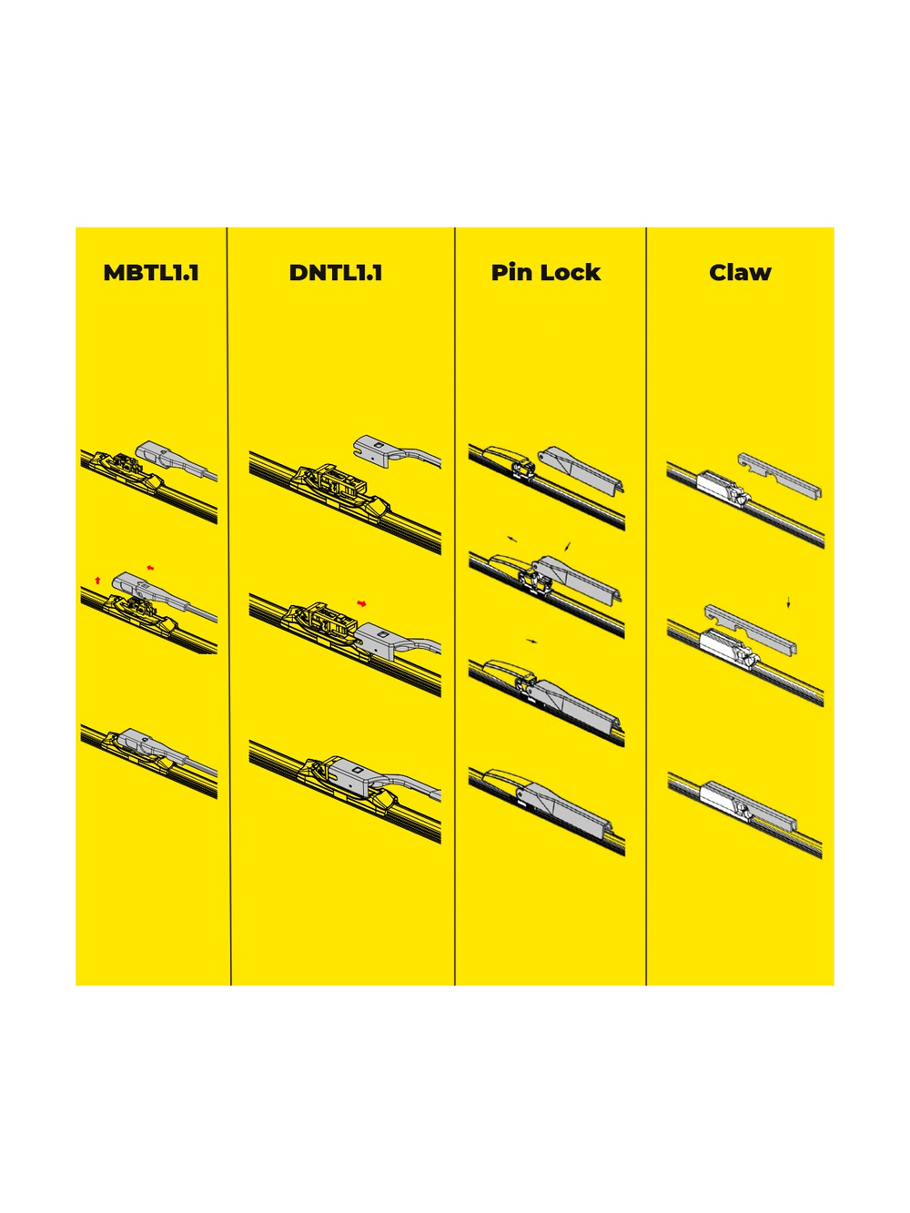 Щетка стеклоочистителя 700/450 мм бескаркасная комплект 2 шт MB V-Class II (W447) GANZ PRO-LINE GIS01123