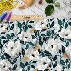 Ткань премиум флис летний цветок