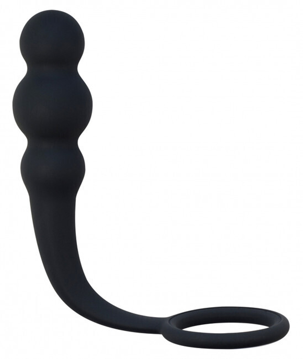 Анальный стимулятор с эрекционным кольцом Spice it up Legend Black (Цвет: черный)