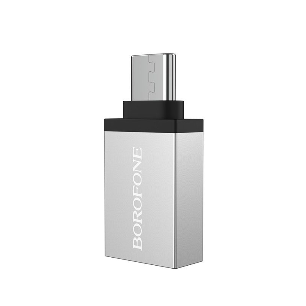 Адаптер USB3.0 для Type-C Borofone BV3 silver