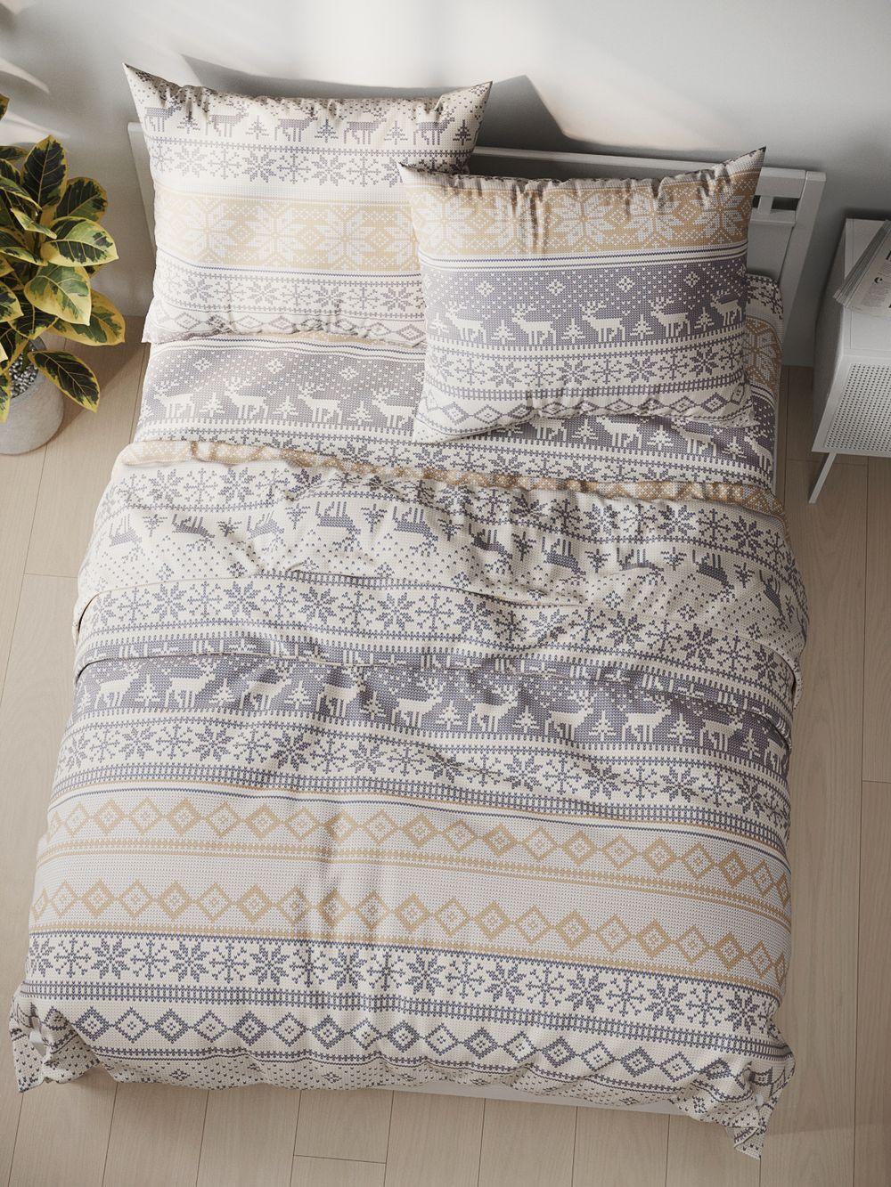 Простынь  перкаль Сказка "Скандинавия" 240x215 см