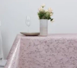 Клеенка Ларио Скадинавская роза 140см розовый, ПВХ