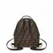 Мини-рюкзак Fendi из кожи с тисненым узором FF темно-коричневый