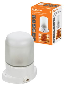 Светильник НПБ400 для сауны настенно-потолочный белый, IP54, 60 Вт, белый TDM