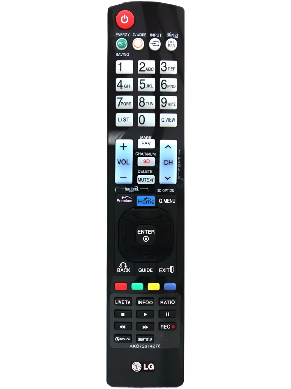 Пульт AKB 72914278 для телевизора LG оригинал