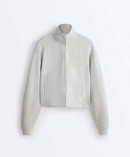 Oysho Куртка пике, серый меланж