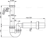 Сифон для мойки AlcaPlast A81-DN50