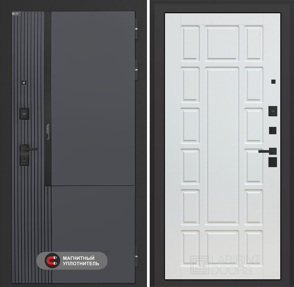 Входная дверь Лабиринт Лаб 2 Про - 12 Белое дерево