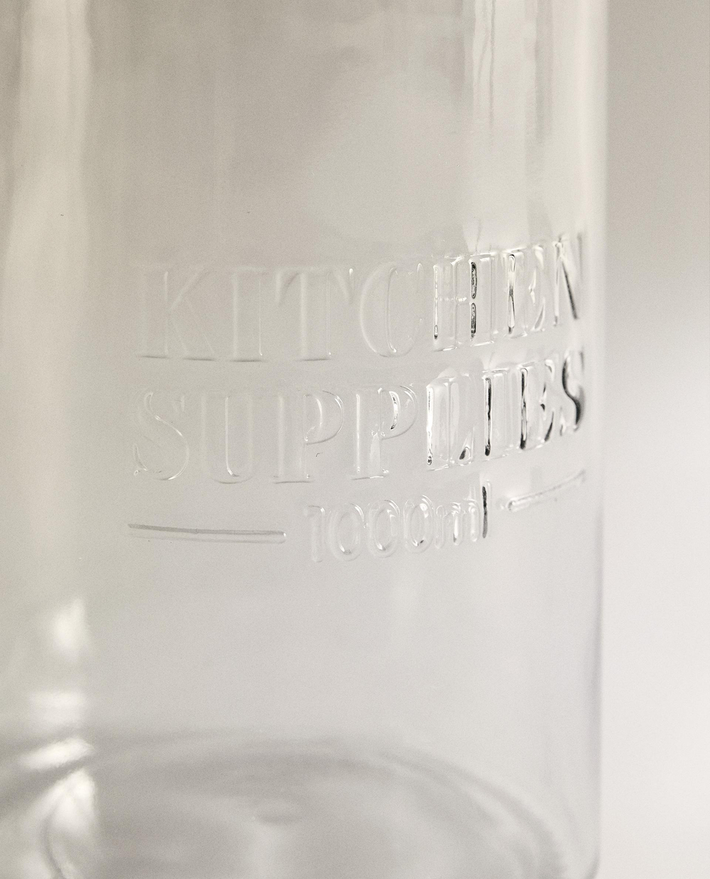 Zara Home пищевой контейнер из стекла, цвет бежевый, 11 см