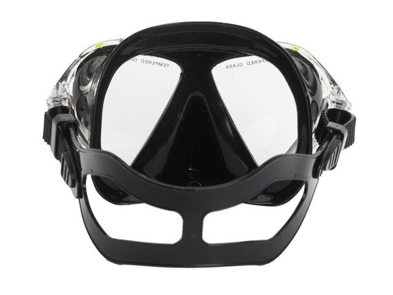 Набор маска+трубка Sargan Барракуда черный/желтый