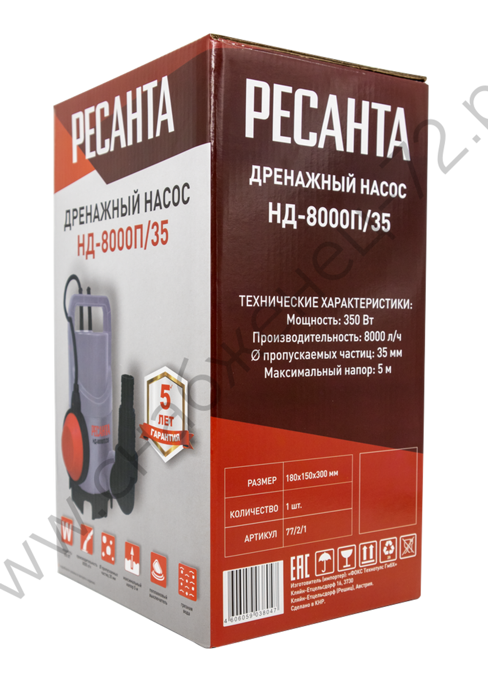 Дренажный насос Ресанта НД-8000П/35
