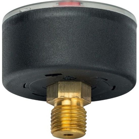 Манометр аксиальный Stout 1/4", 4 бара, 50 мм с указателем предела (SIM-0007-500408)