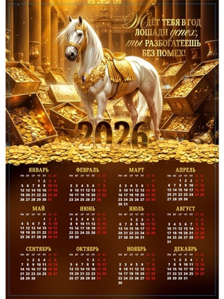 Календарь настенный 2026 «Ждёт успех», А3