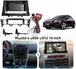 Магнитола для Mazda 6 2002-2007 (вместо верхнего бардачка) - Carmedia SF-9506-B QLed+2K, Android 13, UIS7870 (DUDU7), CarPlay, SIM-слот