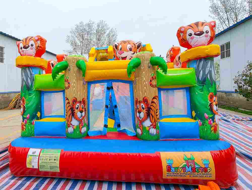 Коммерческий батут «Тигриная страна 2», 8х4х5 м без пандуса
