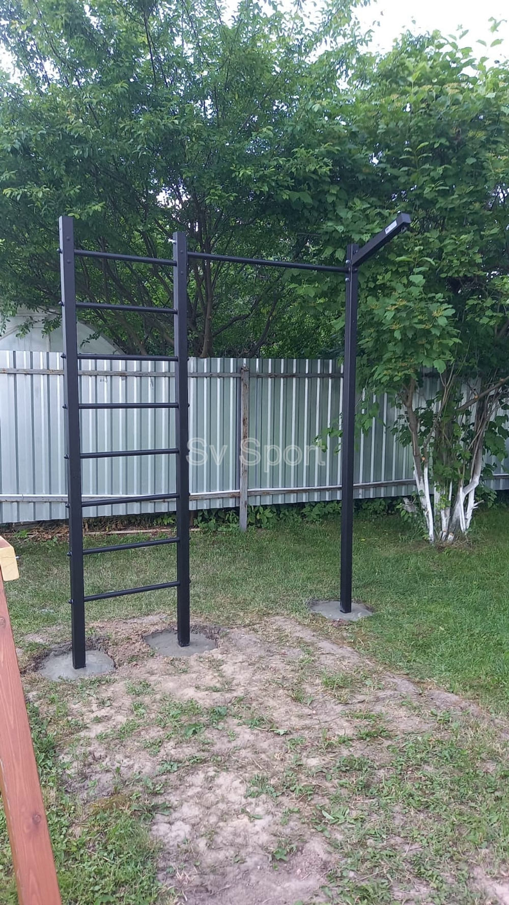 Монтаж уличной шведской стенки Sv Sport (3 вертикальных столба)