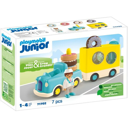 Playmobil Junior 71702 Весёлый грузовик с пончиками 7 деталей